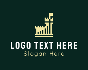 Bookkeeper - Castle Bar Graph logo design