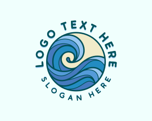 Coastal - Coastal Ocean Waves logo design