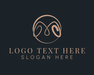 Restaurant - Deluxe Hotel Letter M logo design