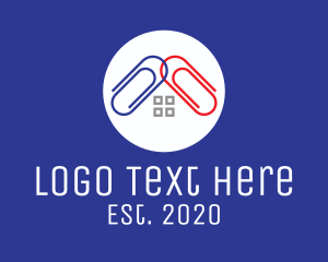 File - Home Paper Clips logo design