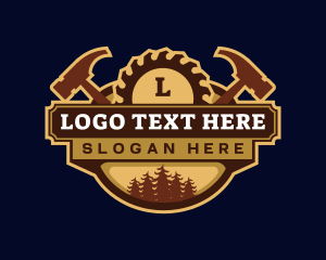 Woodwork - Woodwork Hammer Saw logo design