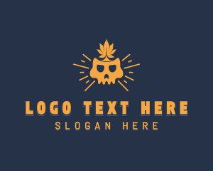 Streetwear - Cannabis Leaf Skull logo design