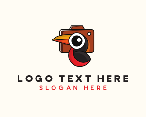 Lens - Camera Parrot Photography logo design