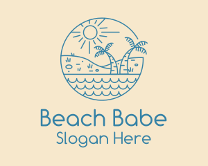 Blue Sunny Beach  logo design