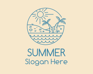 Blue Sunny Beach  logo design