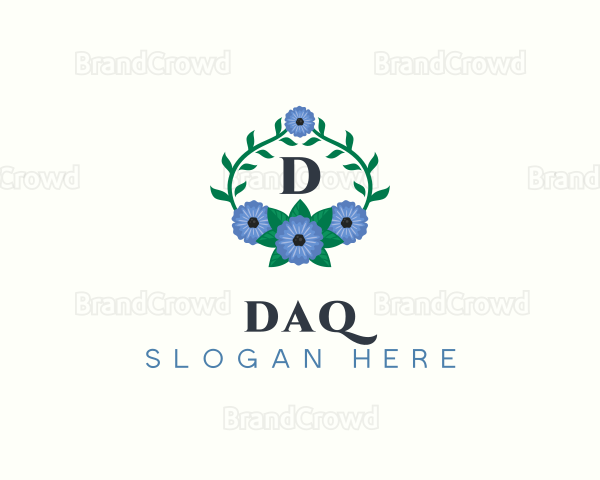 Flower Wreath Botanical Logo