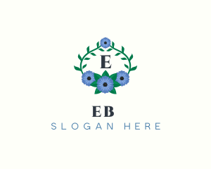 Stationery - Flower Wreath Botanical logo design