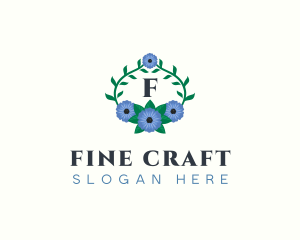 Flower Wreath Botanical logo design