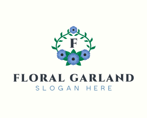 Flower Wreath Botanical logo design