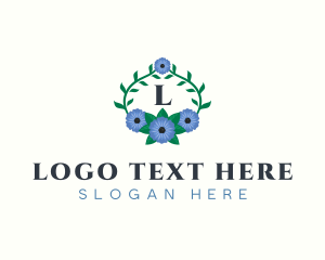 Floral - Flower Wreath Botanical logo design
