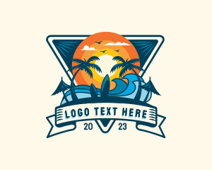 Surfboard - Summer Holiday Resort logo design