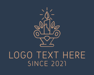 Lighting - Religious Candle Ornament logo design