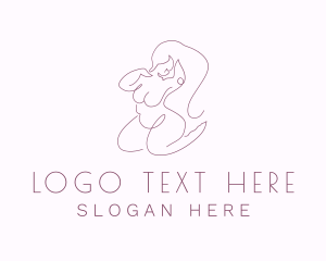 Online Sex Worker - Purple Sexy Plus Size logo design