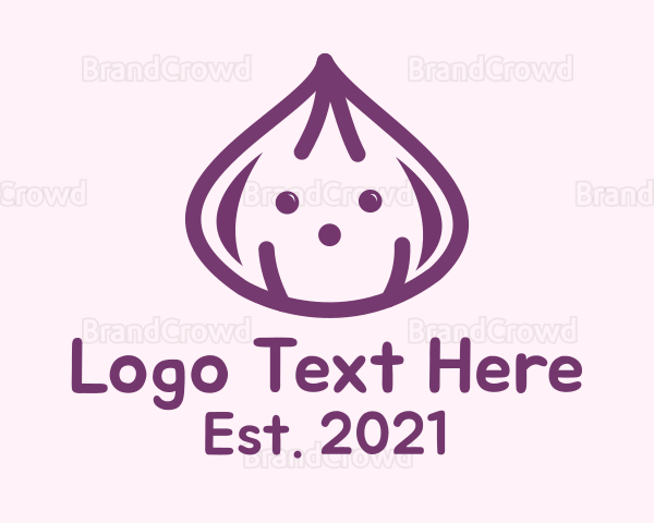 Cute Purple Onion Logo