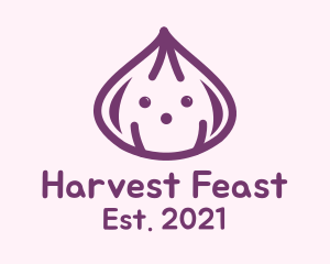 Cute Purple Onion logo design