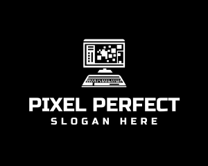 Digital Pixel Computer logo design