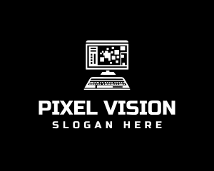 Digital Pixel Computer logo design