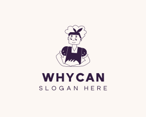 Dough - Baker Cafe Woman logo design