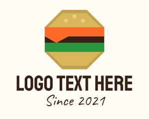 Meal Delivery - Octagon Cheeseburger Sandwich logo design