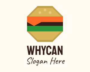 Octagon Cheeseburger Sandwich  Logo