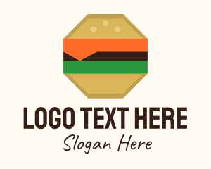 Octagon Cheeseburger Sandwich  Logo