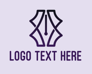 Copywriter - Fancy Pen Pattern logo design
