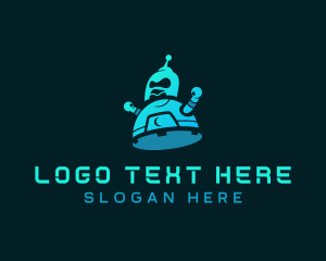 Bot - Digital Tech Robot logo design