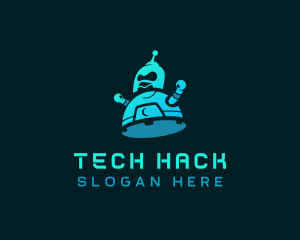 Digital Tech Robot logo design