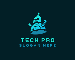 Digital Tech Robot logo design