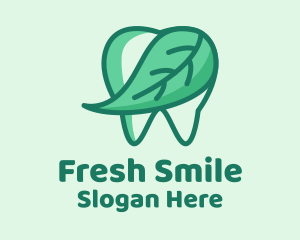 Toothbrush - Dental Health Mint Tooth logo design