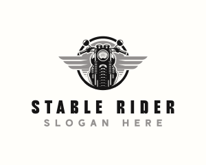 Biker Motorcycle Rider logo design