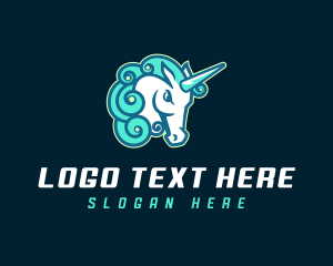 Horse - Gamer Unicorn Horse logo design