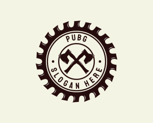 Lumberjack Axe Carpentry Logo