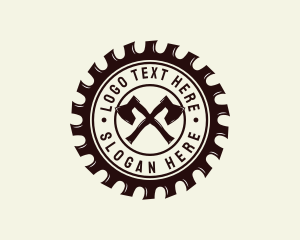 Lumberjack Axe Carpentry Logo