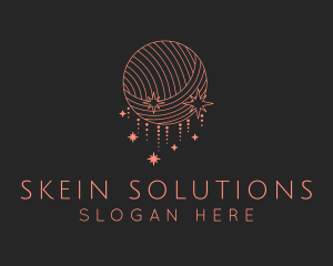 Skein - Pink Yarn Tailoring logo design