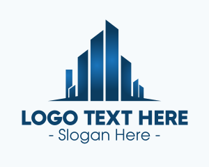 Urban - Geometric Blue City logo design