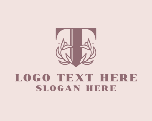 Spa - Floral Garden Letter T logo design