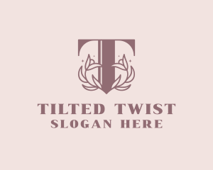 Floral Garden Letter T logo design