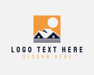 Home Repair - House Property Roofing Repair logo design