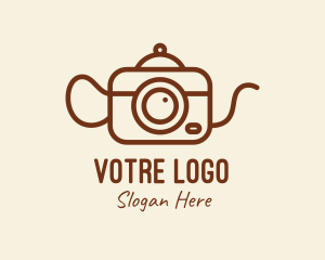 Camera Filter - Brown Camera Kettle logo design