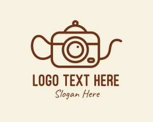 Selfie - Brown Camera Kettle logo design