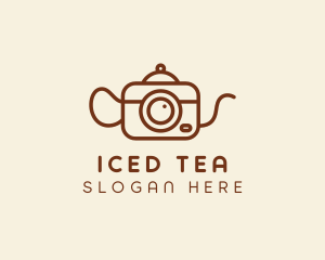 Brown Camera Kettle logo design