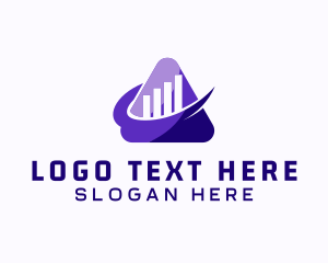 Investment - Finance Graph Triangle logo design