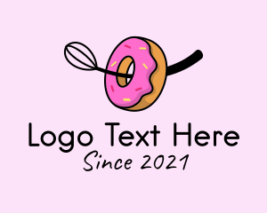 Cake Mix - Donut Baking Whisk logo design