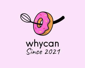 Patissier - Donut Baking Whisk logo design