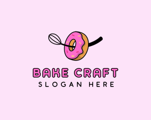 Donut Baking Whisk  logo design