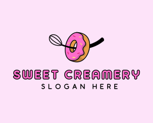 Donut Baking Whisk  logo design