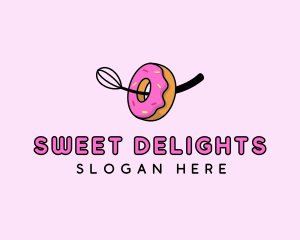 Donut Baking Whisk  logo design