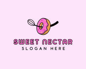 Donut Baking Whisk  logo design