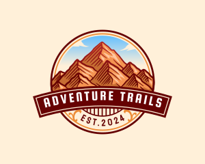 Trekking Mountain Outdoor logo design